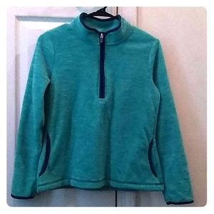 Teal turtleneck sweatshirt
